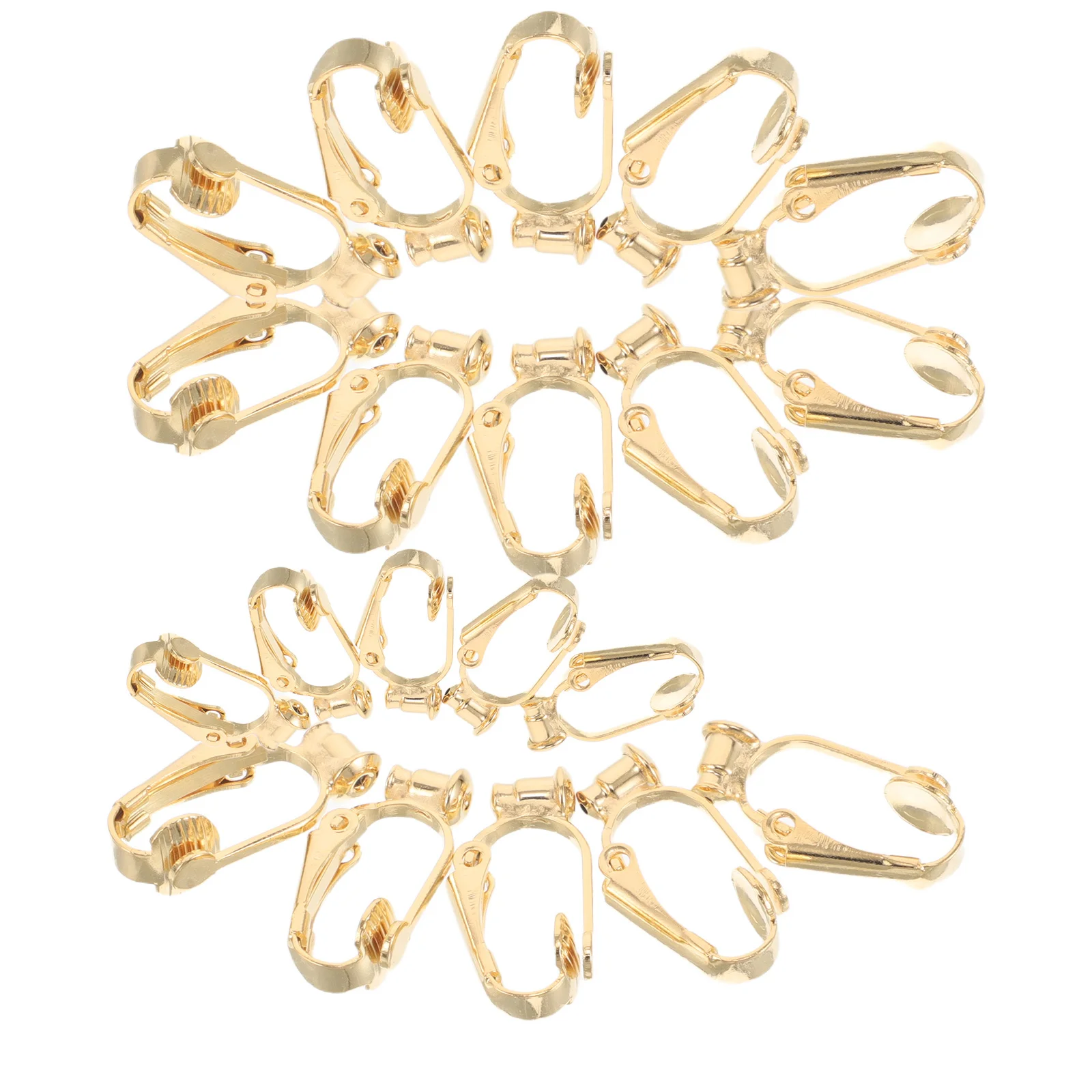 

20Pcs No Piercing Ear Clips Converters Stylish Screw Back Mechanism Versatile Design for Any Occasion Durable Copper Plated