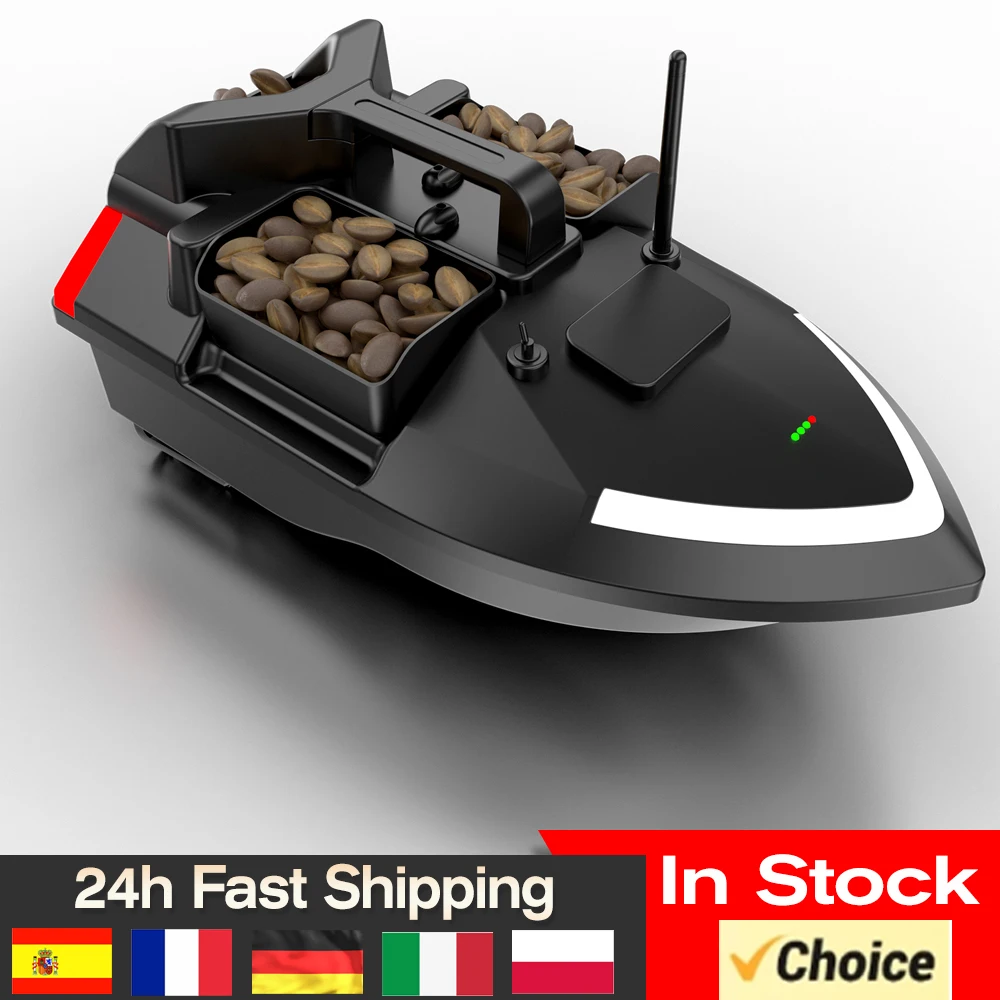 Fishing Bait Boat 500m Remote Control Bait Boat Dual Motor Fish Finder 2KG Loading Support Automatic Cruise/Route Correction