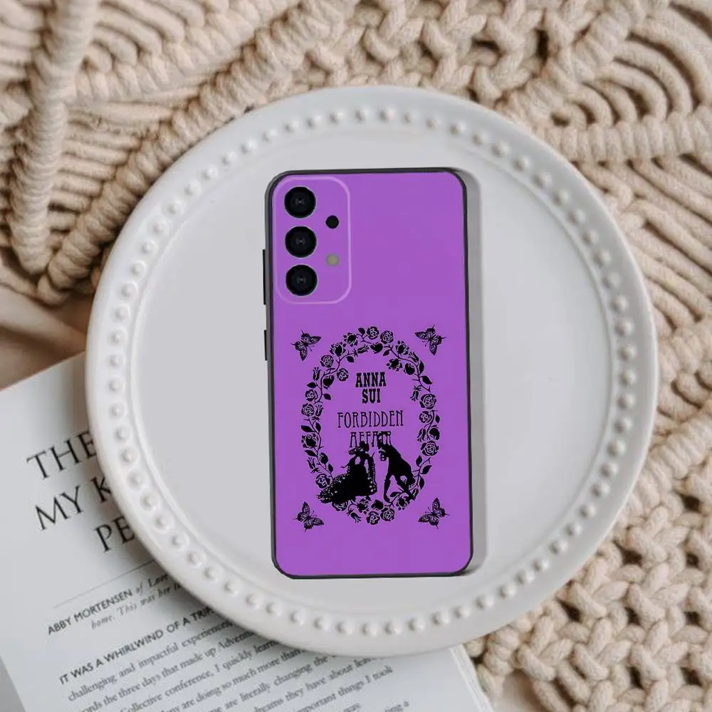 Funda de teléfono de marca A-ANNA S-SUI para Samsung Galaxy A73,31,32,72,41,53,52,71,22,5G,Note,J7,8,9 funda negra suave