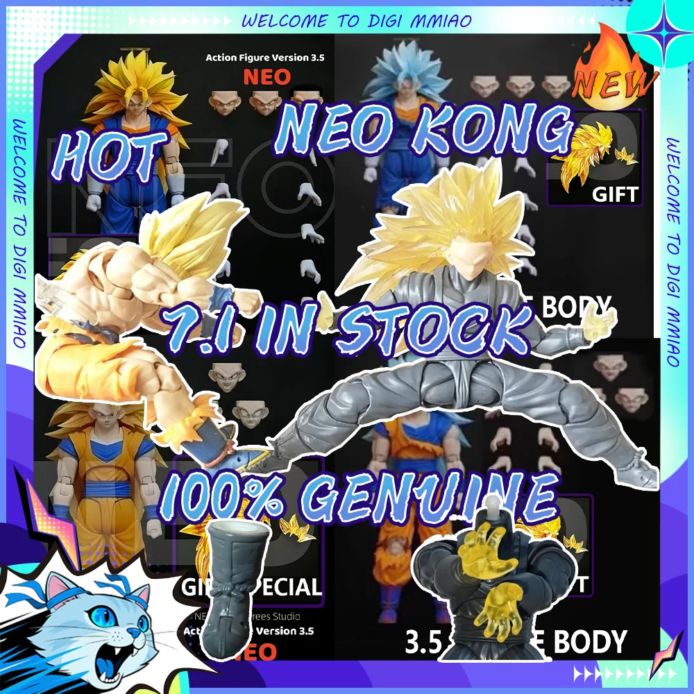 

Neokong Studio Dragon Ball Action Figure 3.5 Body Vegeto Goku Ssj3 SHF Vegito Super Saiyan 3 Anime Figurine Toy Model Custom Toy