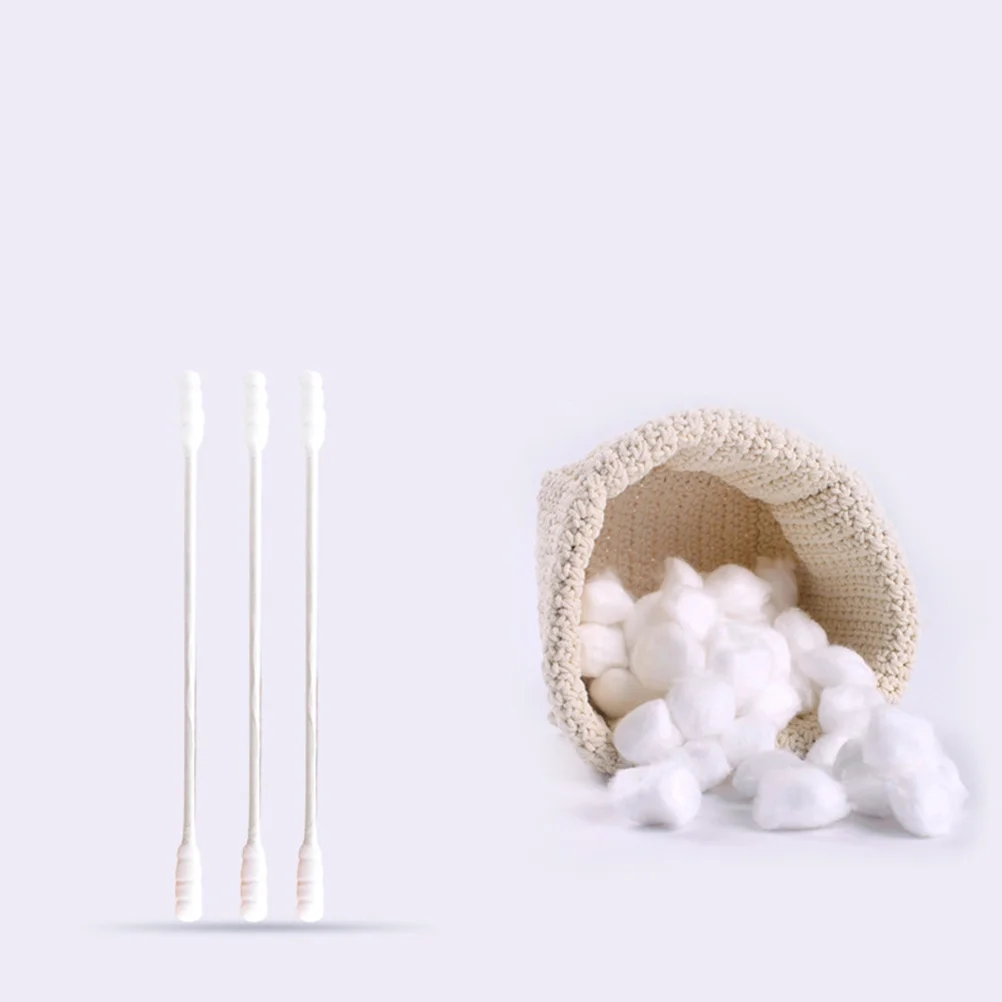 2 Boxes of 400Pcs Double Spiral Tips Cotton Swabs With Strong Paper Sticks Cleaning Swab Sticks White (200Pcs in 1 Box)