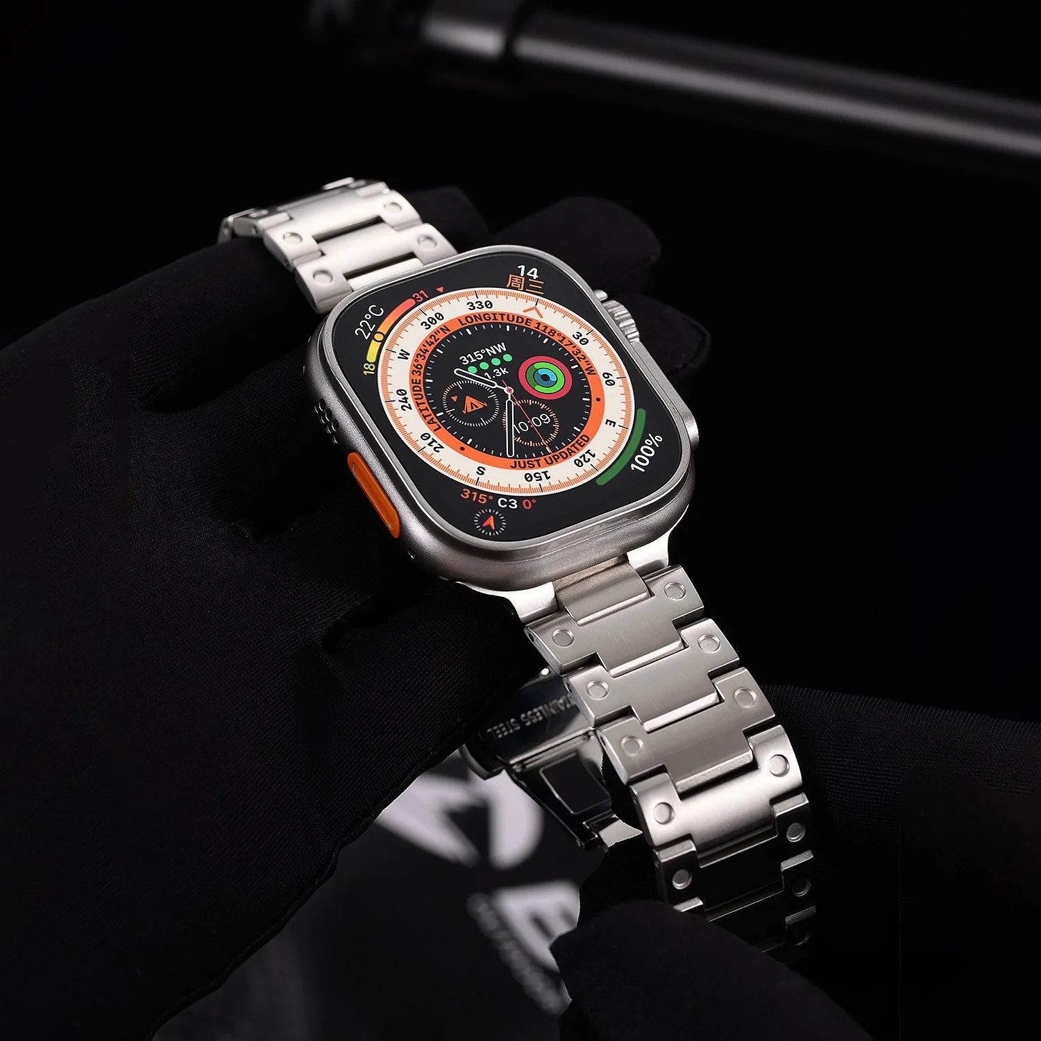 Metal Strap for Apple Watch Ultra 2 Band 49mm 46mm 42mm 45mm 41mm 44 40mm Stainless steel Belt iWatch Series 10 9 8 7 6 5 4 SE