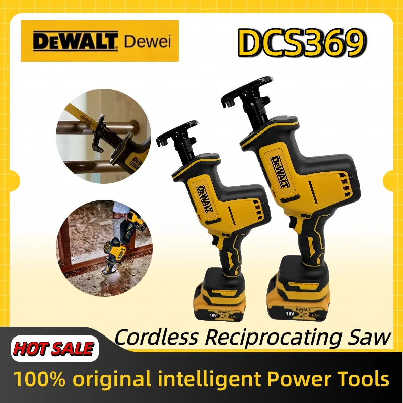 DEWALT DCS369 MAX Cordless One-Hand Reciprocating Saw Multi-Tool for Fast Wood Metal Pipe Cutting