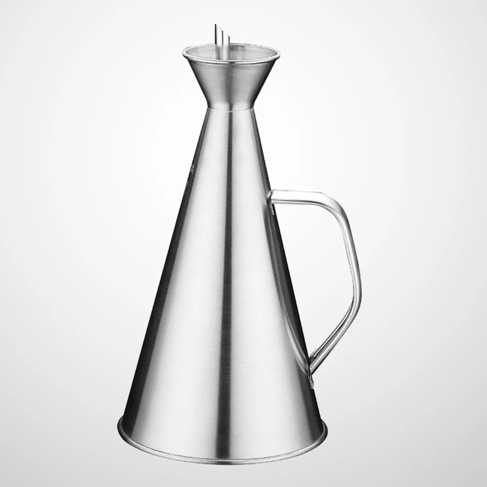 

Oil Dispenser Stainless Steel Leakproof Spout Polished Surface Kitchen Sauce Pourer Vinegar Oil Bottle Container
