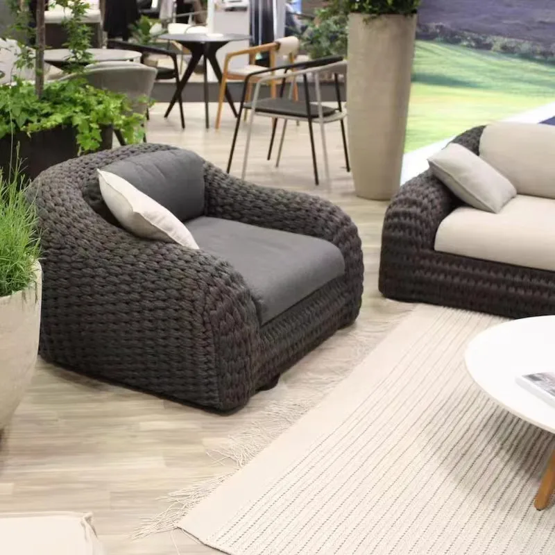 All Weather Modern Leisure Outdoor Furniture Hotel Villa Aluminum Frame