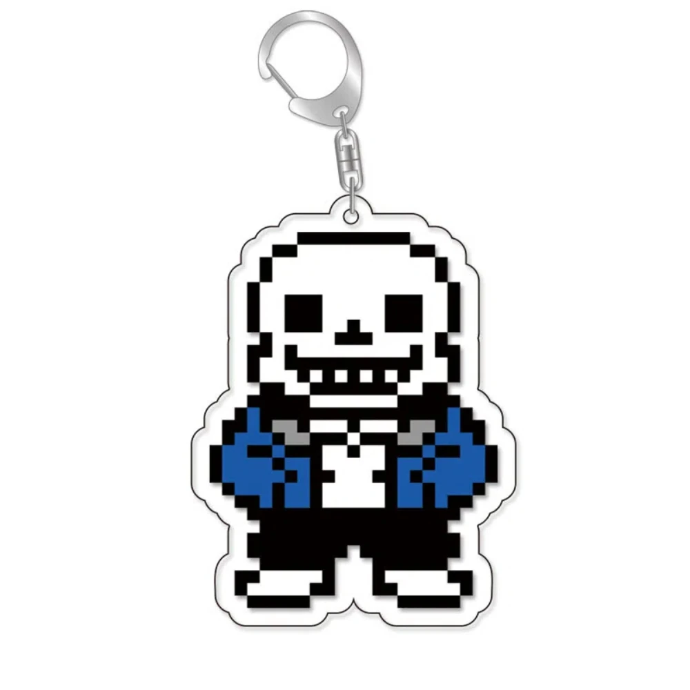 6CM Charm Game Undertale Pixel  Acrylic Keychain Model Cosplay Characters Ornament Accessories Goods Collection Gifts