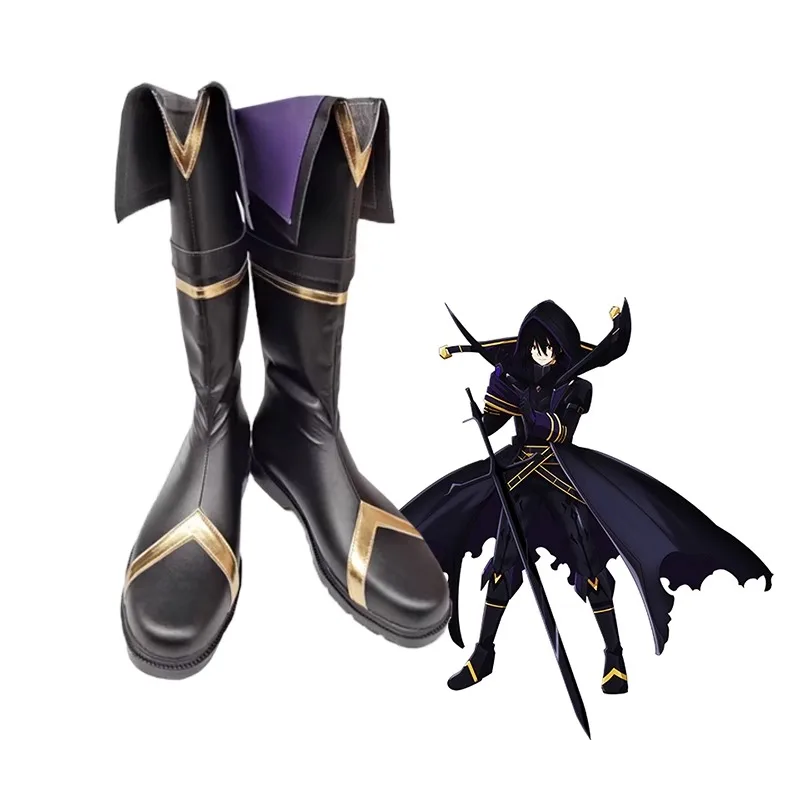 Anime The Eminence in Shadow Cid Kagenou Cosplay Costume Shoes Blue Handmade Boots