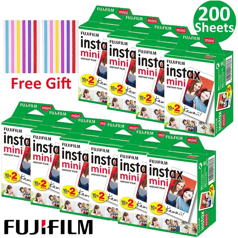 

200/100 Sheets Fujifilm Film Apply Instax Mini12 11 7+ 9 25 40 90 70 Instant Camera Sp-2 Link Liplay Fuji Instant Film Photos