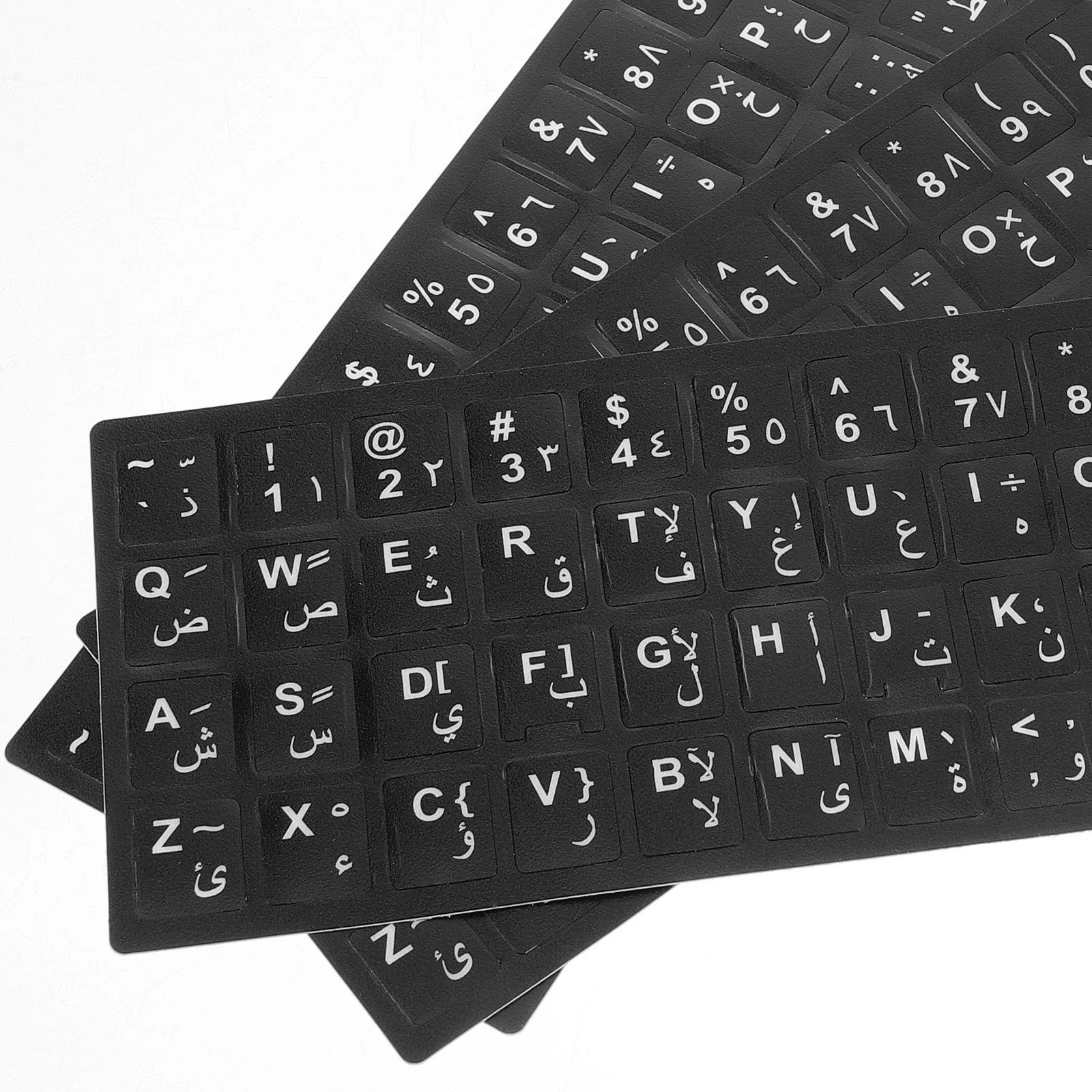 

10pcs Keyboard Stickers Arabic Language Replacement Labels For Laptop Desktop Matte Finish Adhesive Letters Lightweight Portable