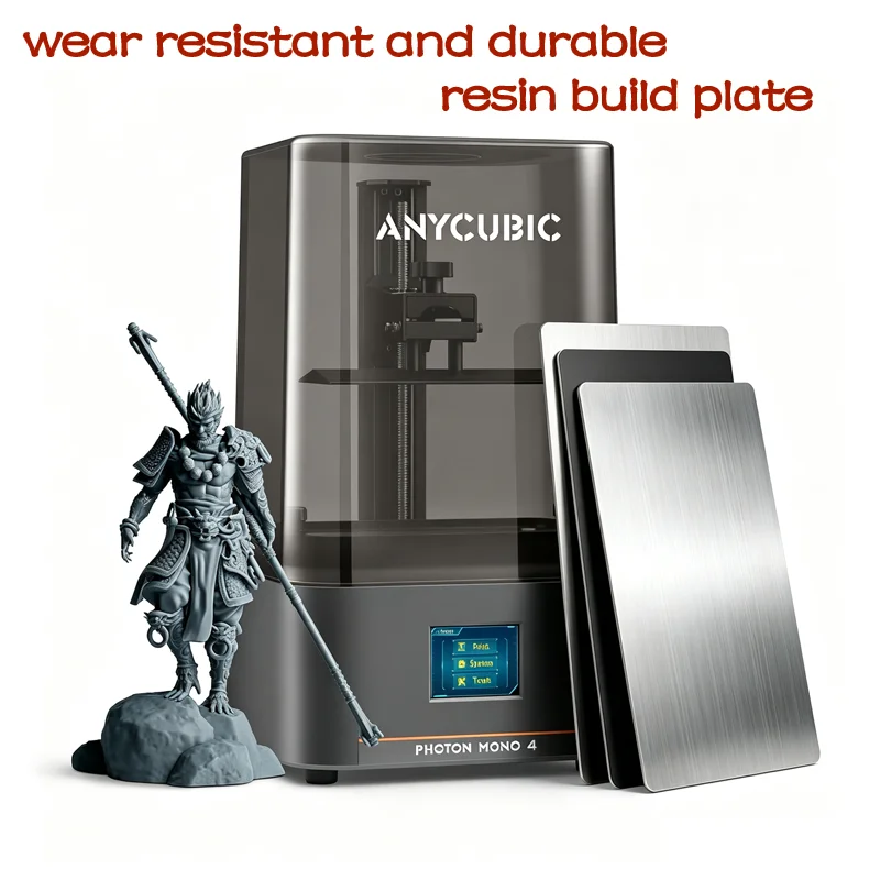 Resin Magnetic Plate 163x90mm Anycubic Mono 4 Ultra Flexible Steel Sheet + Hot Bed Sticker Wear Resistant And Durable Platform