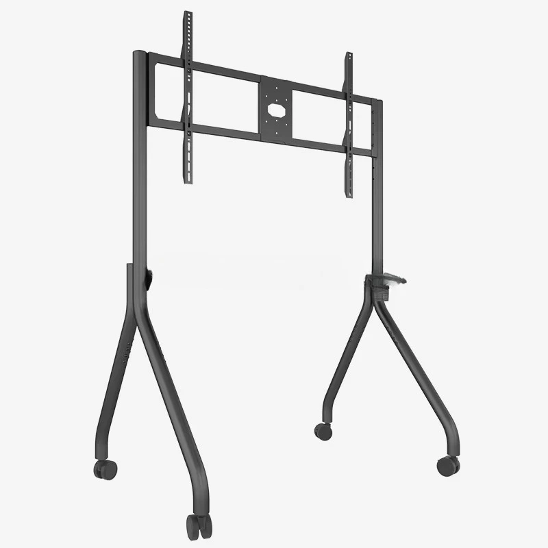 Rolling TV Stand for 55 100-inch TVs, Wheeled Floor TV Stand Holds 220-pound, Height Adjustable Mobile TV Cart