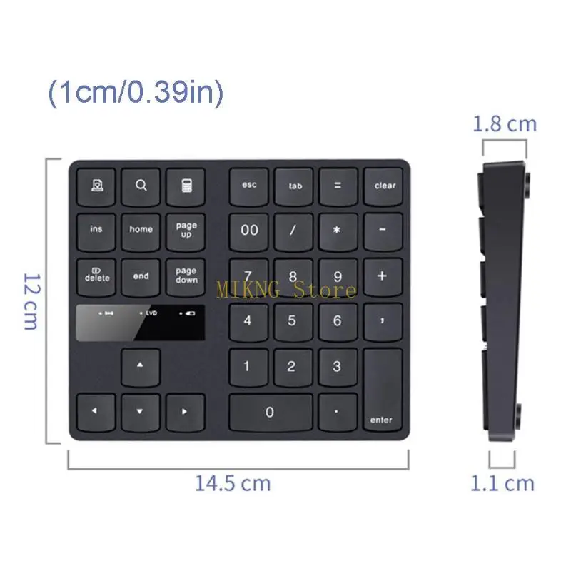 Mini ordenador portátil con teclado numérico 35 para llave, 2,4G, carga USB, portátil, Keyboa, mejor venta