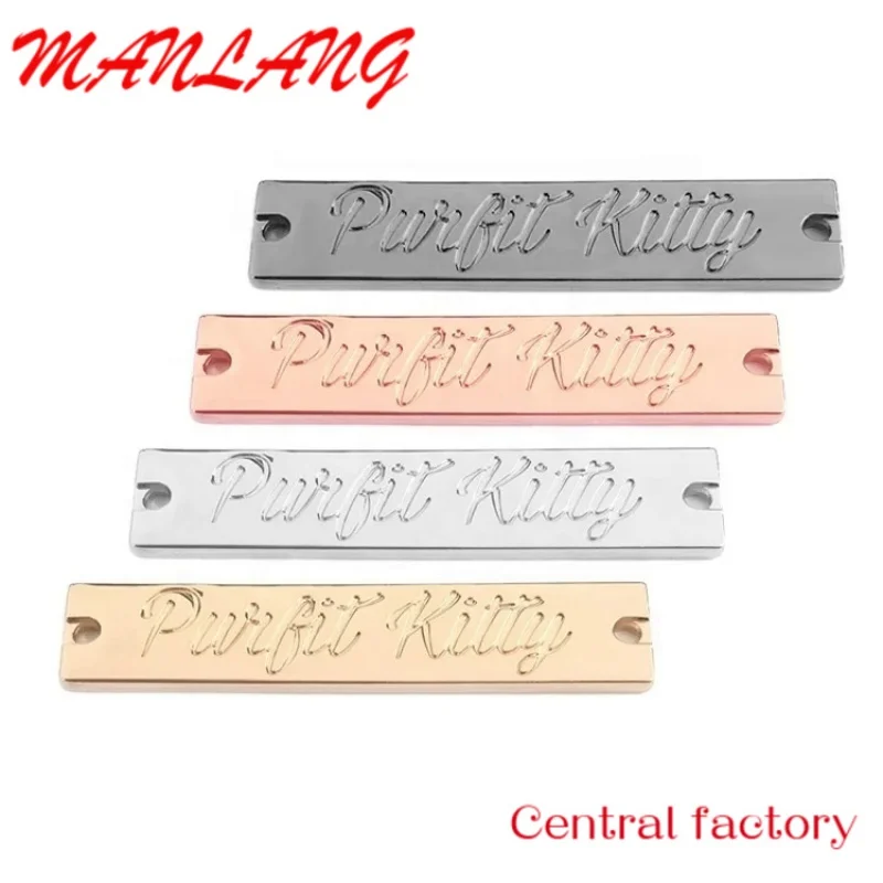 

Custom Hot Selling Garment Hardware Accessories Custom Metal Logo Labels Plates for Clothing