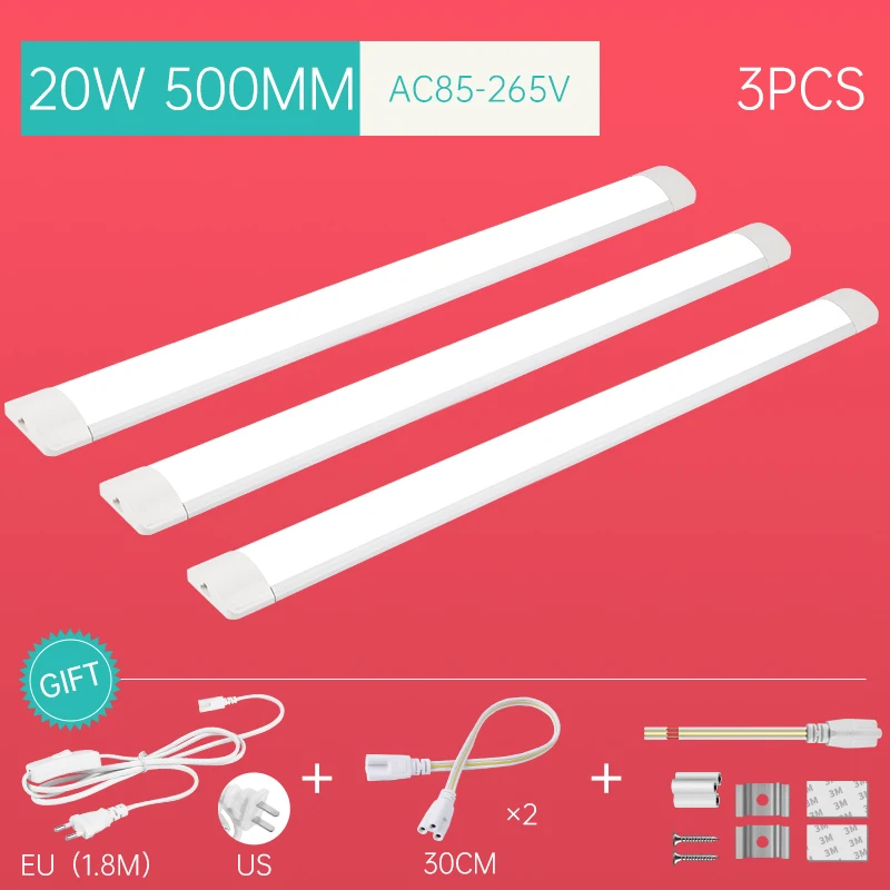 CHENBEN Led 220V Rohr Licht Zimmer Streifen Mit Kabel Rohr Lichter Leuchte Für Home Schlafzimmer Küche Schrank Beleuchtung innen Lampe 110V Rohr 6