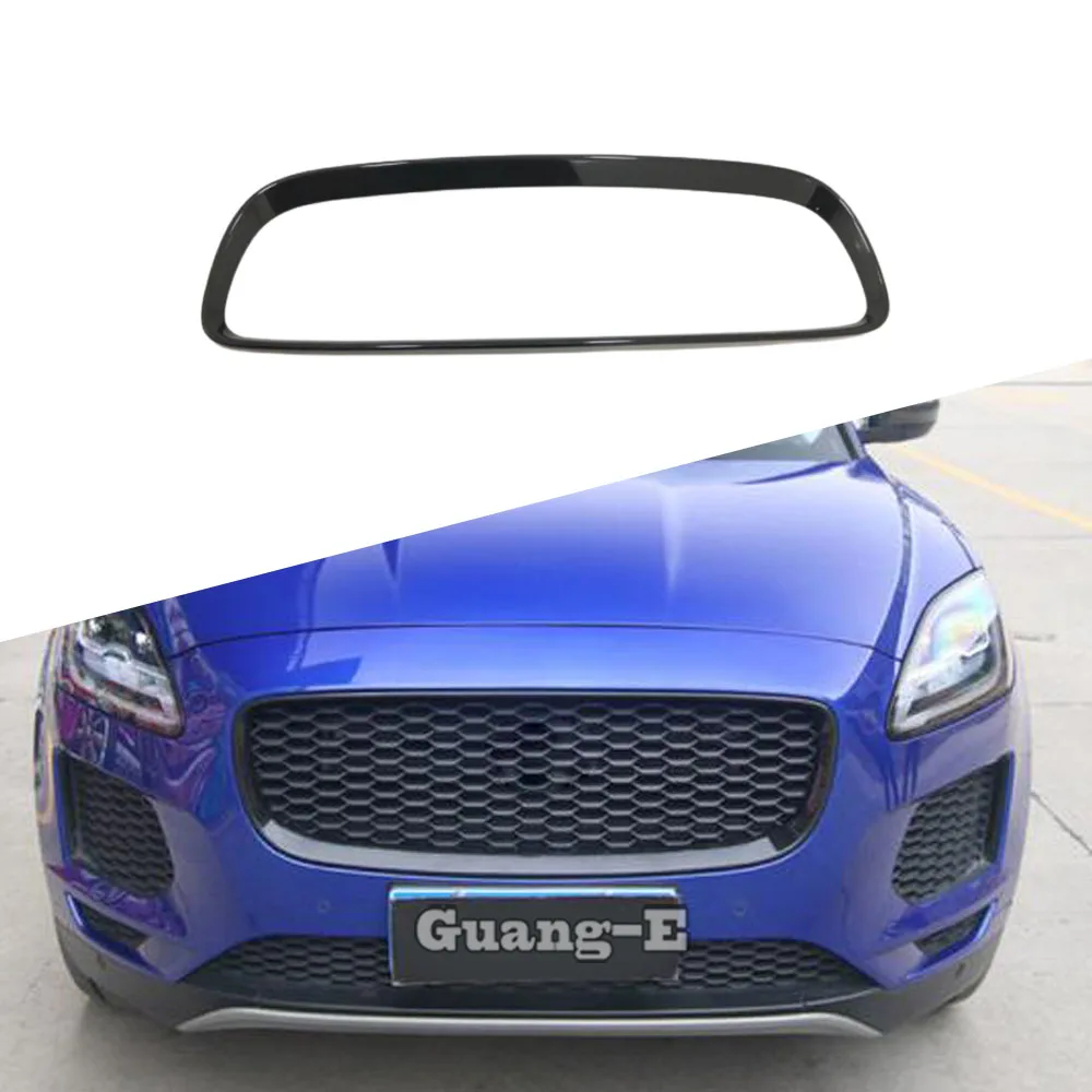 

Car Cover Detector Carbon Fiber Trim Front Bottom Grid Grill Grille Hoods For Jaguar E-Pace Epace 2017 2018 2019 2020 2021 2022