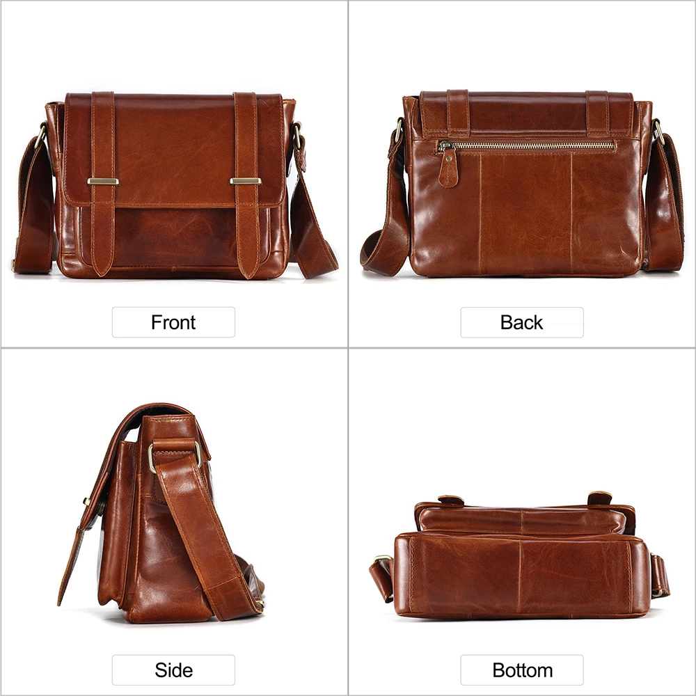 JOYIR Echtem Leder Umhängetaschen für Männer Vintage Flap Kleine Messenger Tasche Business Arbeit Reise Schulter Tasche Satchel