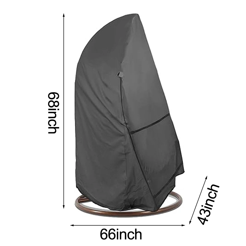 

Outdoor hanging egg chair cover 600D Oxford waterproof dust resistant protective cover for patio garden furniture
