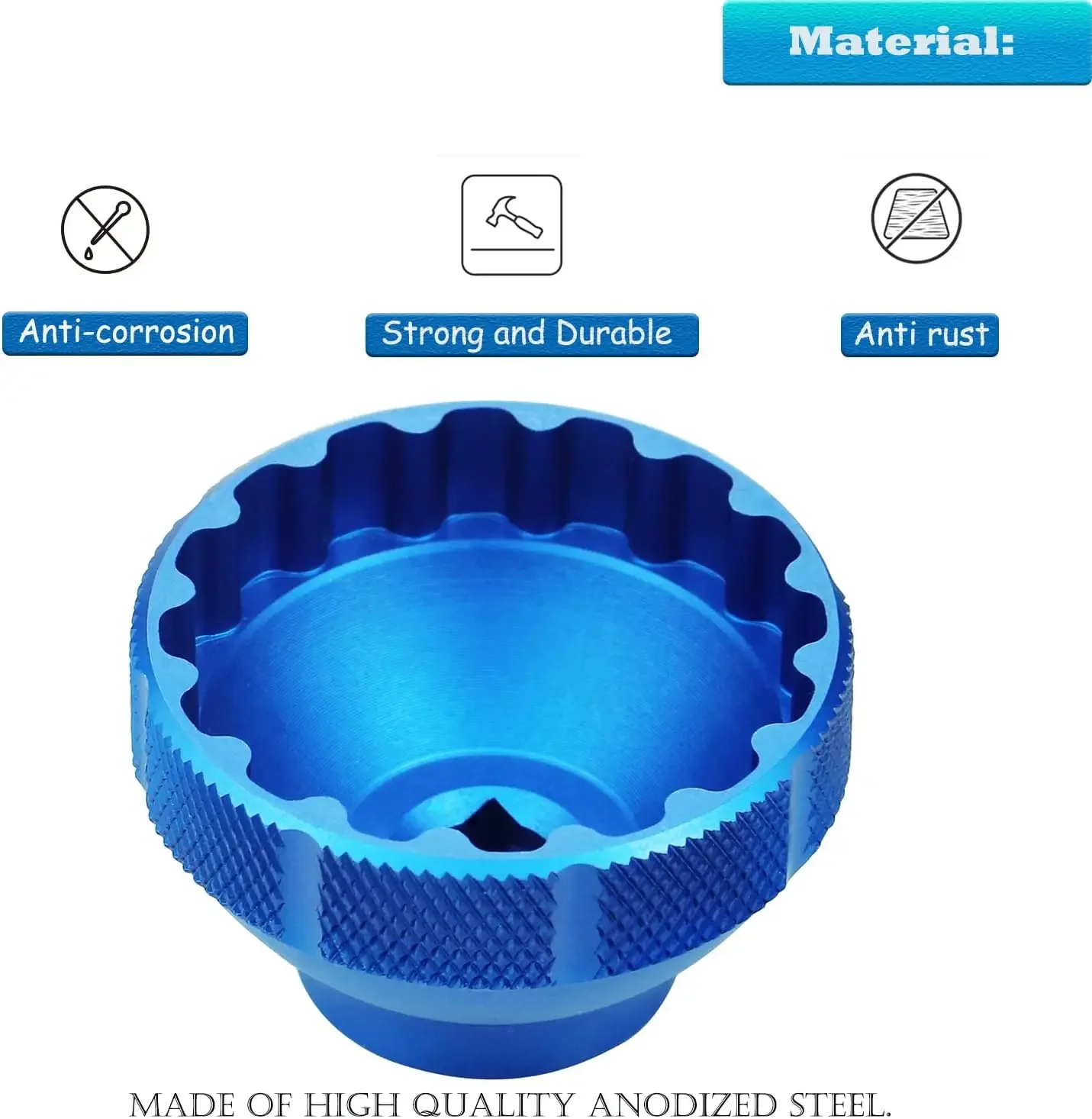 أداة إزالة الدعامة السفلية ذات 16 فتحة BBT-69.2 متوافقة مع الأقواس السفلية لفتحة Shimano وSRAM وCris King