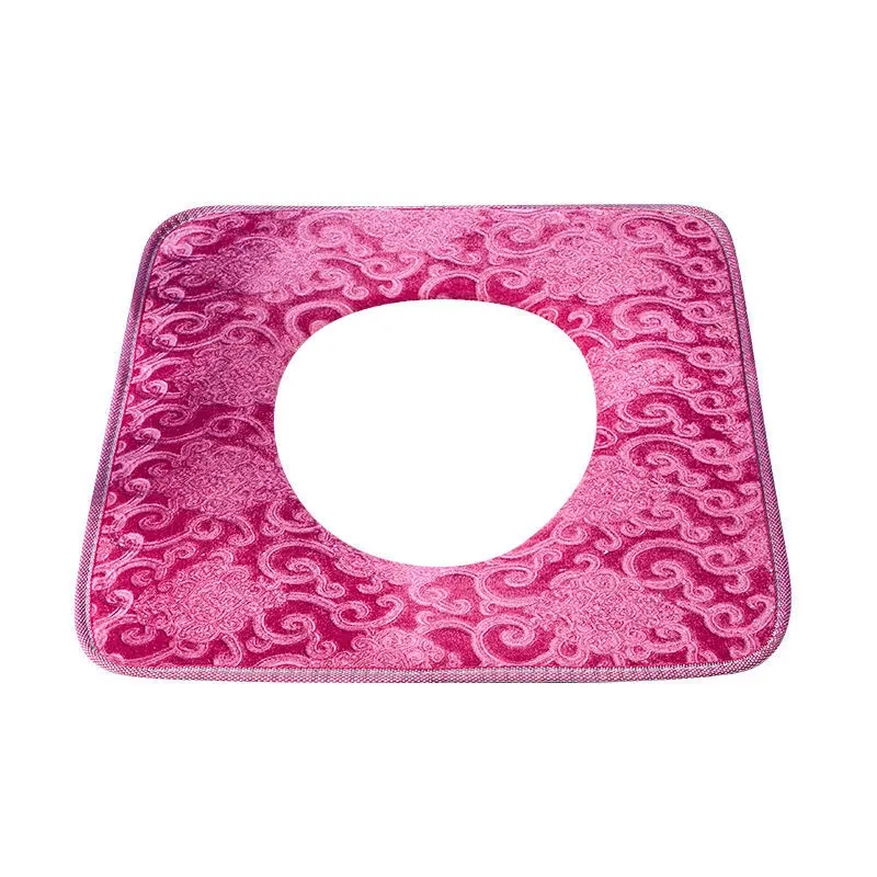 Elderly Toilet Chair Cushion Square Plush Universal All Season Mobile Commode Seat Pad