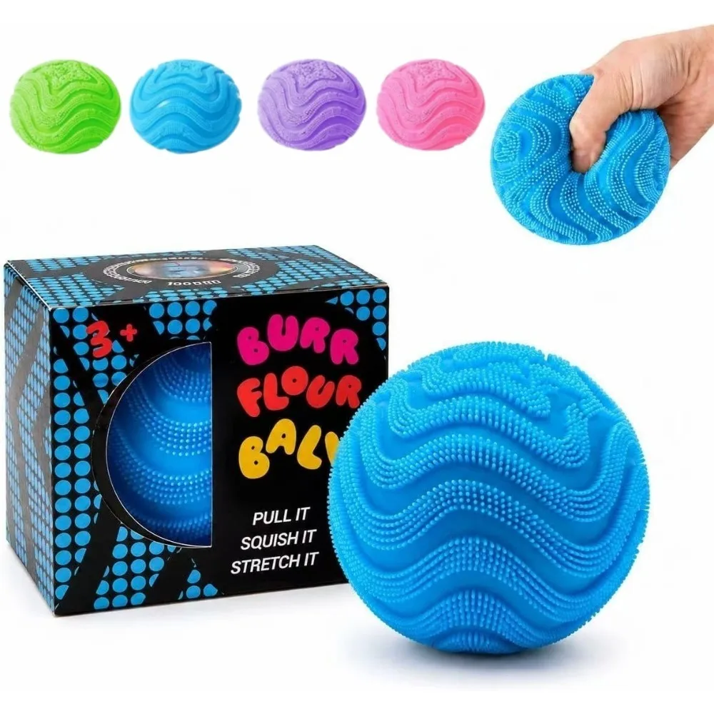 Fuzz Ball Squishy Stress Ball, Soft Fidget Squishy Fuzz Squeeze Ball for Adults,Anxiety Stress Relief Toys, Party Favors Gift for Adults, Fun Christmas Gift, Party Favors Gifts, Prizes for Students