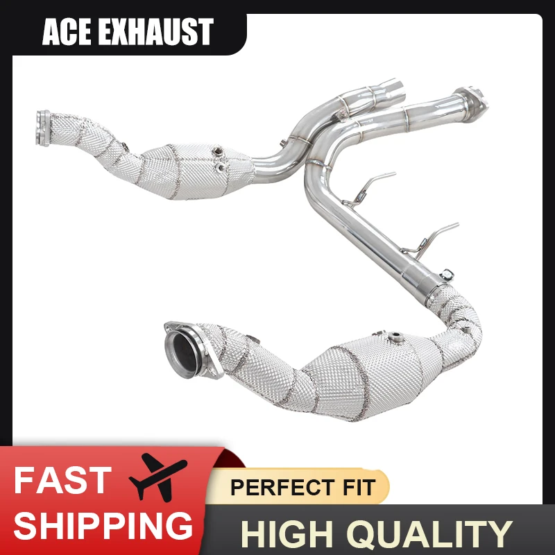 

ACE Exhaust Downpipe High Performance for Ford F-150 SVT Raptor 3.5TT Exhaust Pipe with Catalytic Converter Fast Shipping