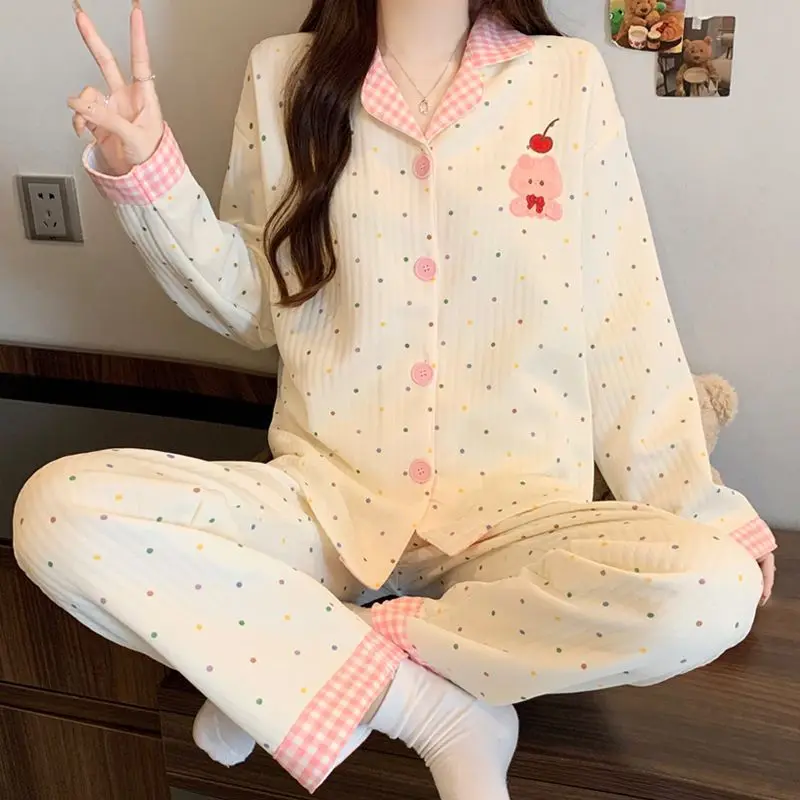 

Pjs Set Women Pajama Set Women's Warm Winter Pajamas Fashionable Home Clothes Pajamas Cute and Soft Pajama Warm Insulation Layer