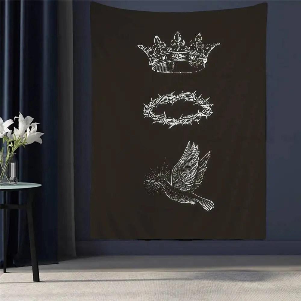 

Son Of God Jesus Cross Holy Light Wall Tapestry Hanging Tarot Hippie Wall Rugs Dorm Wall Hanging Sheets