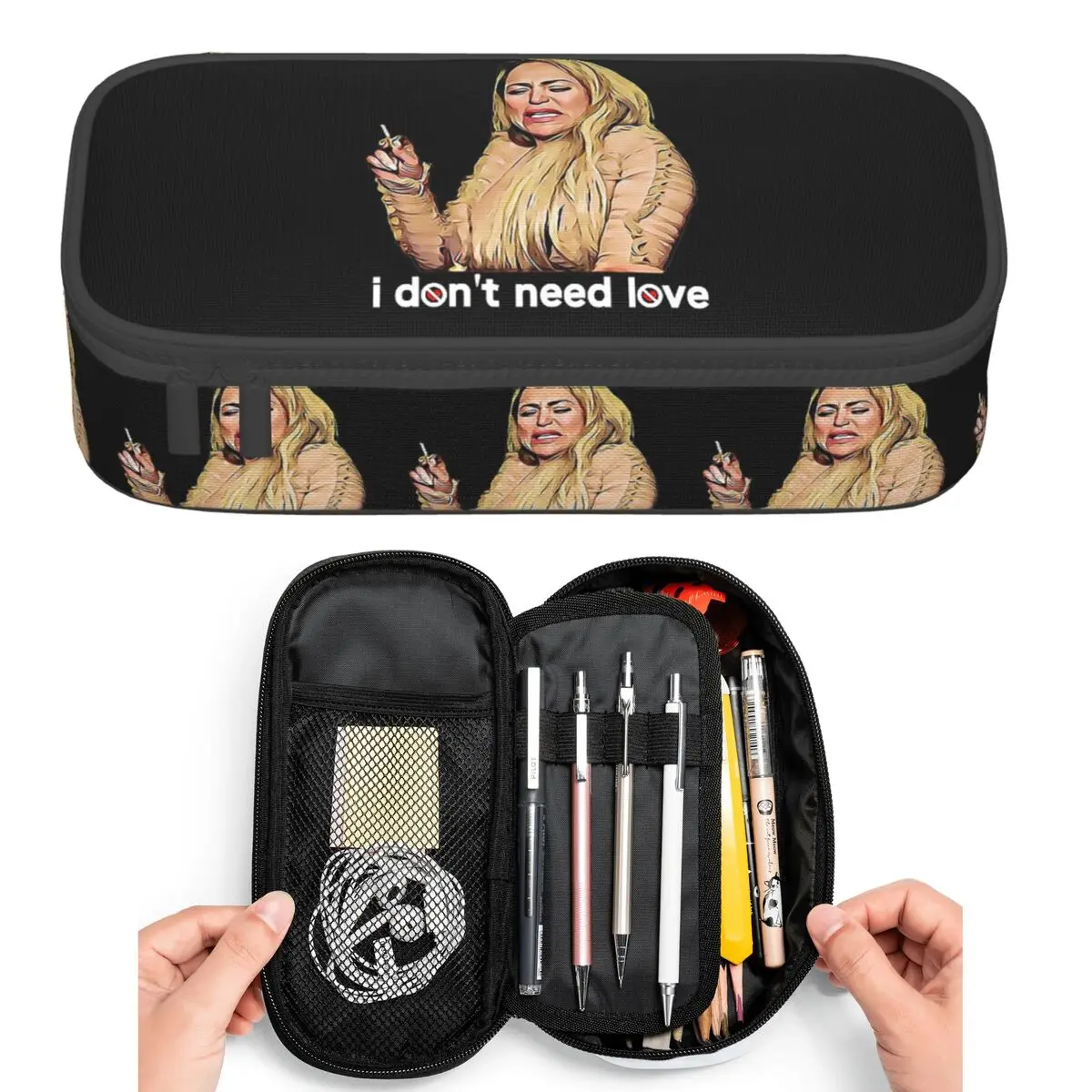 90 Day Fiance - Darcy Don't Need Lov Estuches para lápices para estudiantes, caja para bolígrafos, bolsa para lápices, estuche para lápices de gran capacidad, soporte para bolígrafos