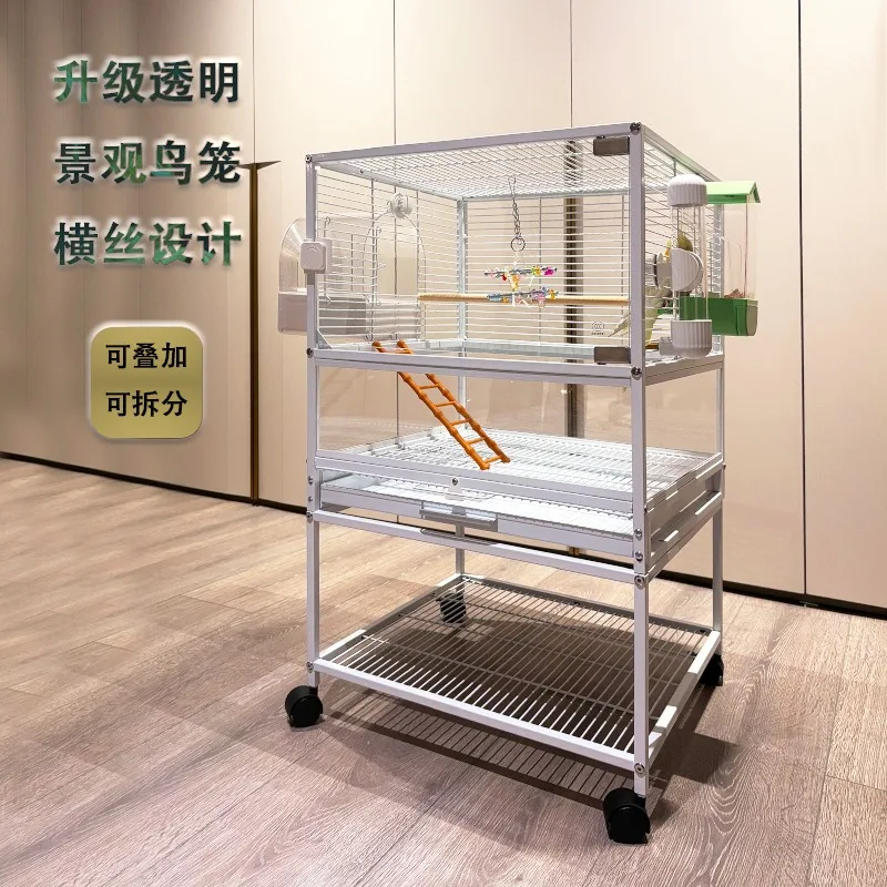 stackable-cage-parrot-landscape-horizontal-silk-does-not-get-stuck-feet-durable-easy-to-clean-ecological-villa