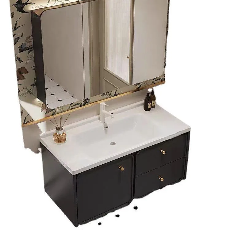 American French oak smart bathroom cabinet modern sink washbasin cabinet vintage toilet vanity bathroom cabinet