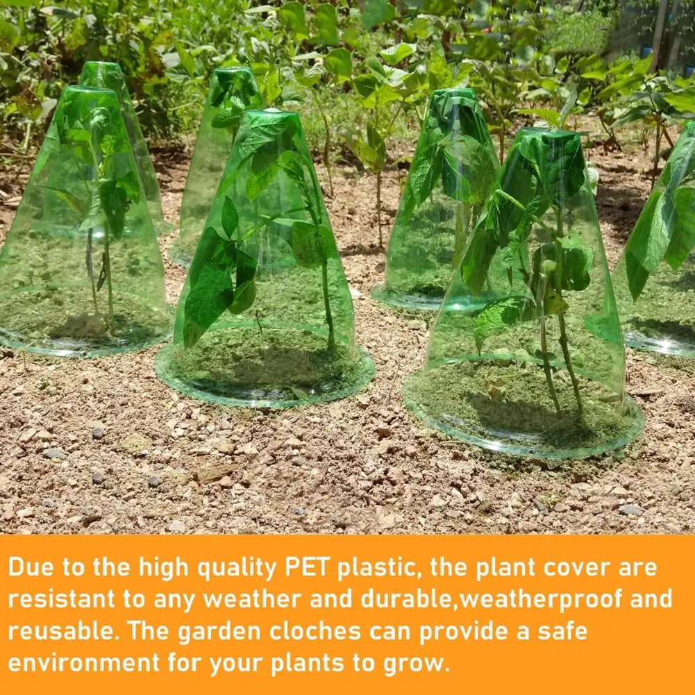 

Plant Bell Jar Maximum Light Transmission Flexible Vegetable Flower Plant Cover Easy to Cover Plant Cloche Garden Supply