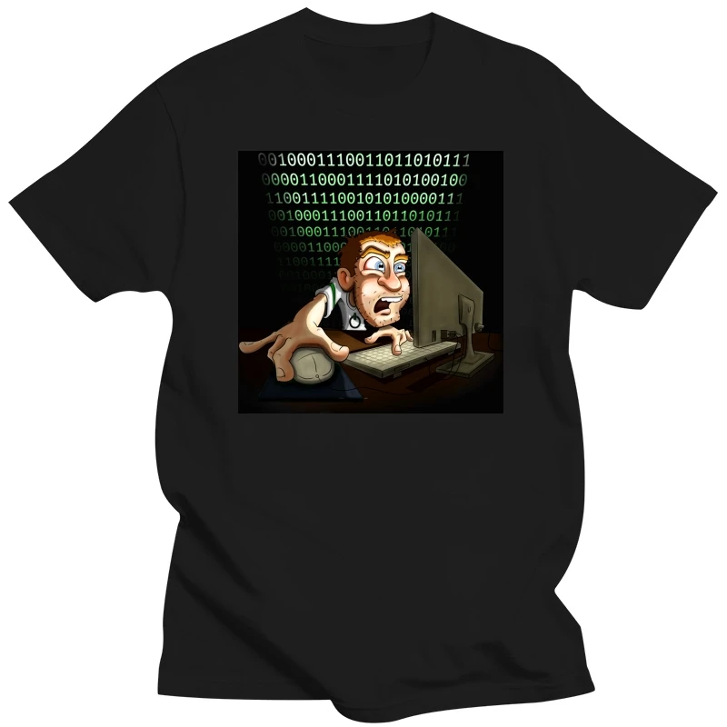 Men tshirt  Computer Nerd Geek Hacker   Geek   T Shirt Printed T-Shirt tees top