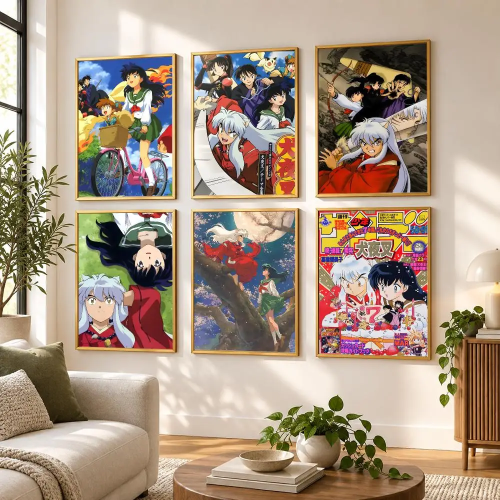 Inuyasha Poster HD art sticky wall waterproof home living room bedroom bar aesthetic decoration