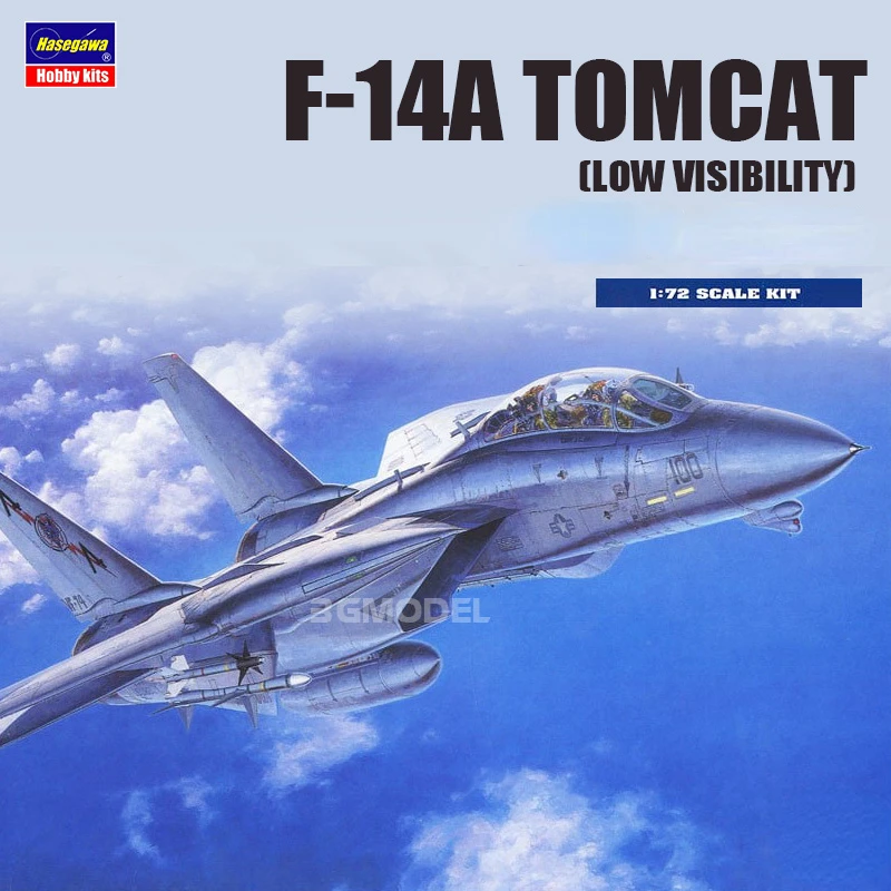 Hasegawa 00532 Plastic Model 1/72 F-14A for TOMCAT Low Visibility US Navy Carrier-borne Fighter for Military Modelling Hobby DIY