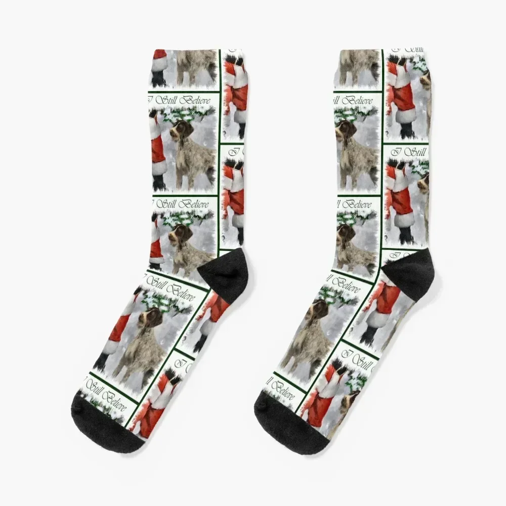 

German Wirehaired Pointer Christmas Gifts Socks custom Hiking boots Stockings Socks For Man Women's