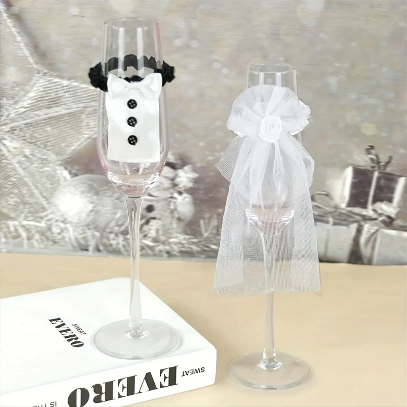 2 pçs casamento noiva noivo copos de vinho champanhe óculos ornamentos, vidro diy para ser chá de panela decoração de festa de despedida de solteira