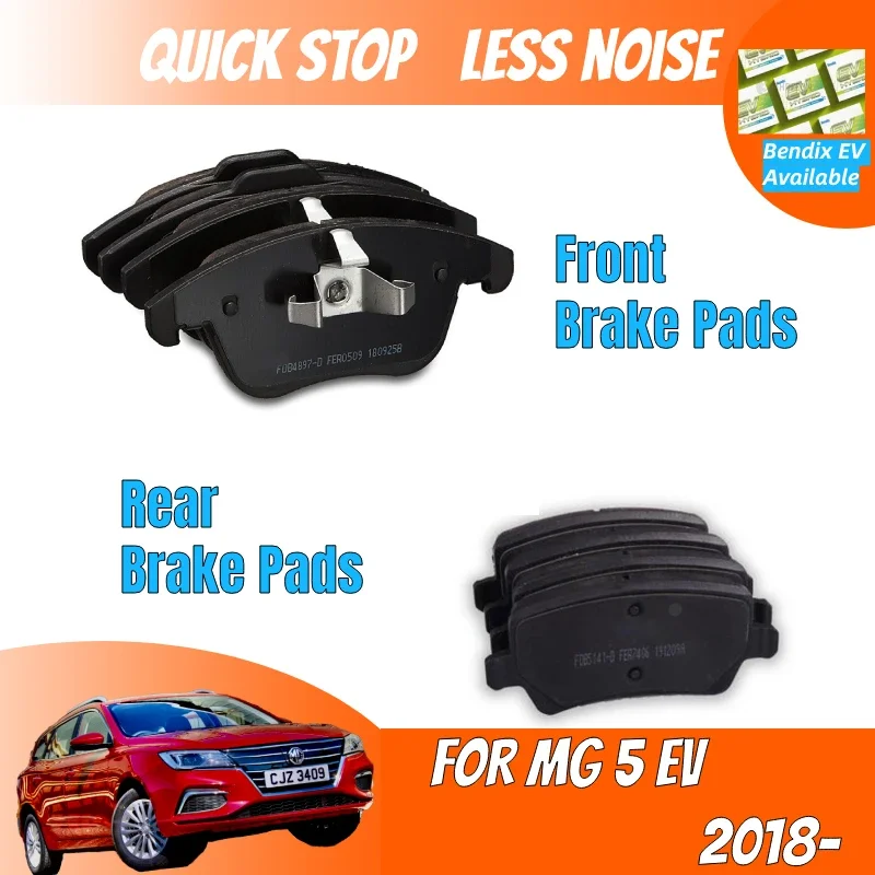 THREEON Front Rear Brake Pad For SAIC MG5 MG 5 EV LONG RANGE 2019 MG HS ‎10767908 Front 10138340 10203163 10248966 Rear 10077656