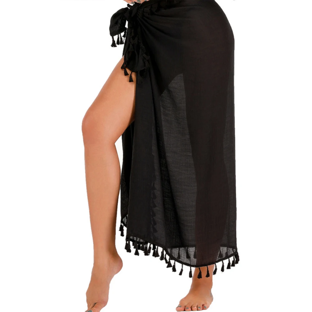 Women Sarongs Beach Wrap Sun Protection Solid Color Quick-drying Chiffon Bikini Cover Up For Beach Party