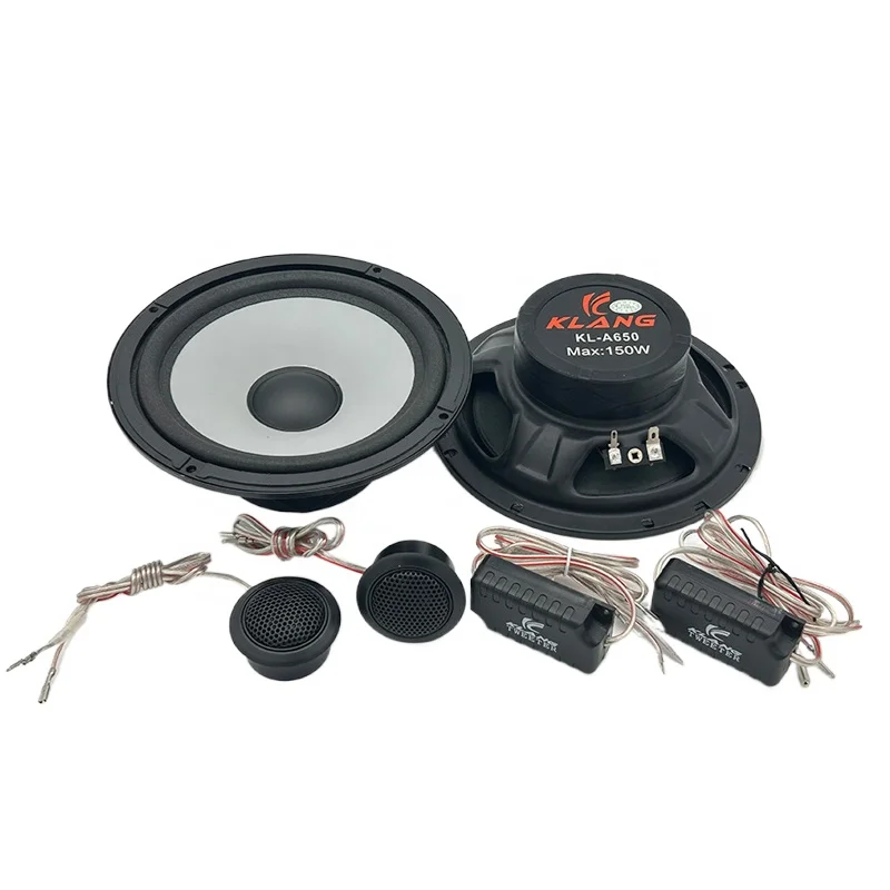 

Manufacture Cheap Car Stereo Speaker Set 93db 150W Music Loudspeaker Metal 2 Way Component Car Speaker