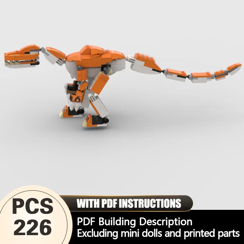 

Creators Animal Series Model MOC Building Bricks Orange Baryonyx Modular Technology Gifts Holiday Assemble Children Toys Suit