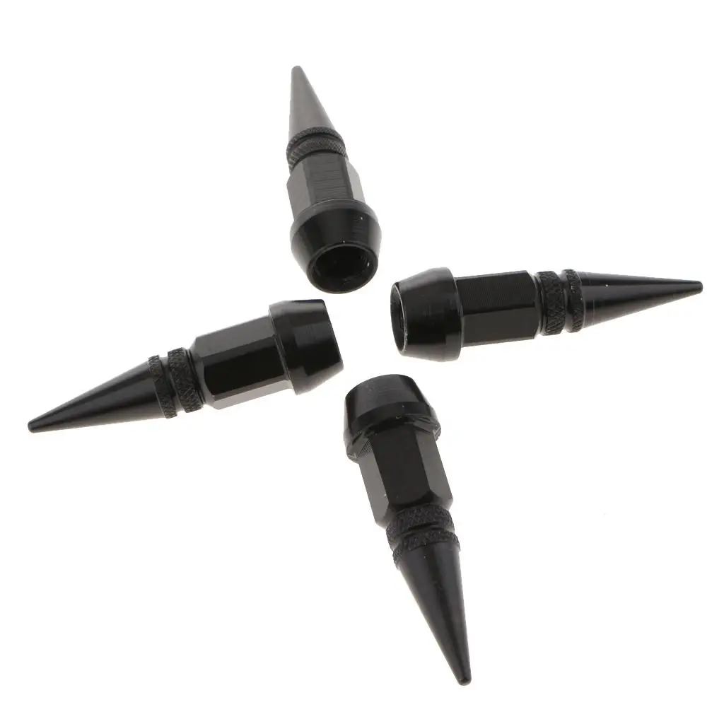 Auto Car Truck Spike Valve Cap Tire Wheel Stem Air Valve Dust Cover for Vehicle Show Appearance Set of 4