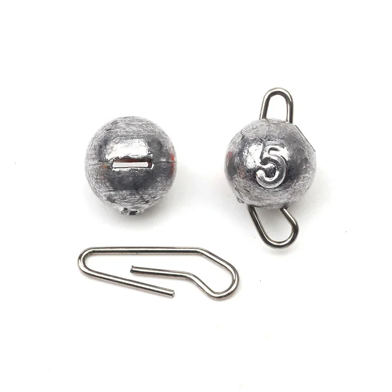 5pcs/lot Fishing Weight Sinker 3g-28g Deep Water Bullet Weight with Swivel Round Ball Sinkers Fishing Tackle Accessories image 5
