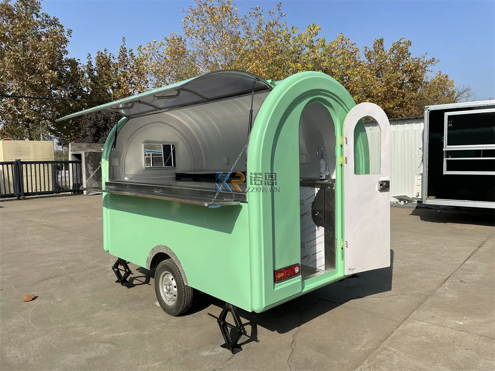 Camion de Concession Alimentaire, Cuisine Mobile, Café, Glaces, Collation, Kiosque, Remorque d'Aliments pour Hot Dog, Équipement de Cuisine Personnalisé