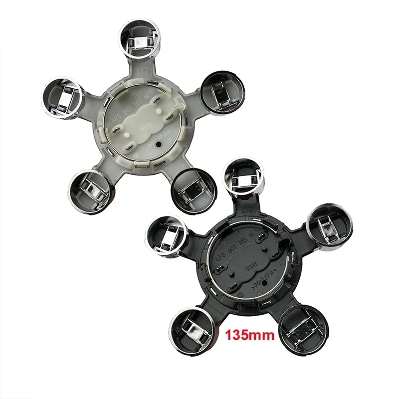 4Pcs 135mm Car Wheel Hub Cover Tires Rim Center Replace Cap Decoration Accessories For Audi Q7 4L0601165D Auto Emblem Hubcaps