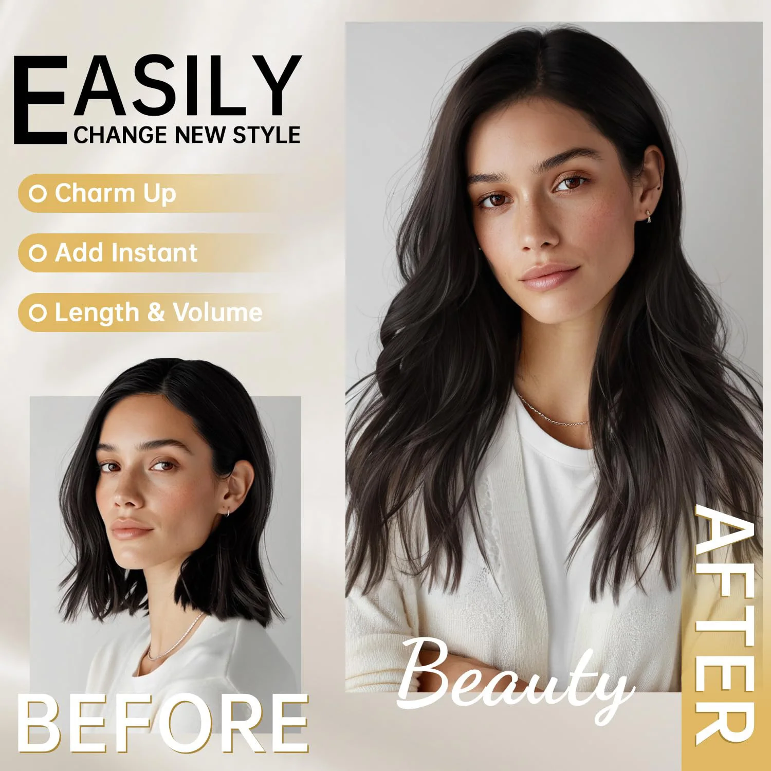 Grampo em extensões de cabelo cabelo sintético, 20 polegadas 142g, grampo de cabelo humano reto natural em extensões para mulher negra