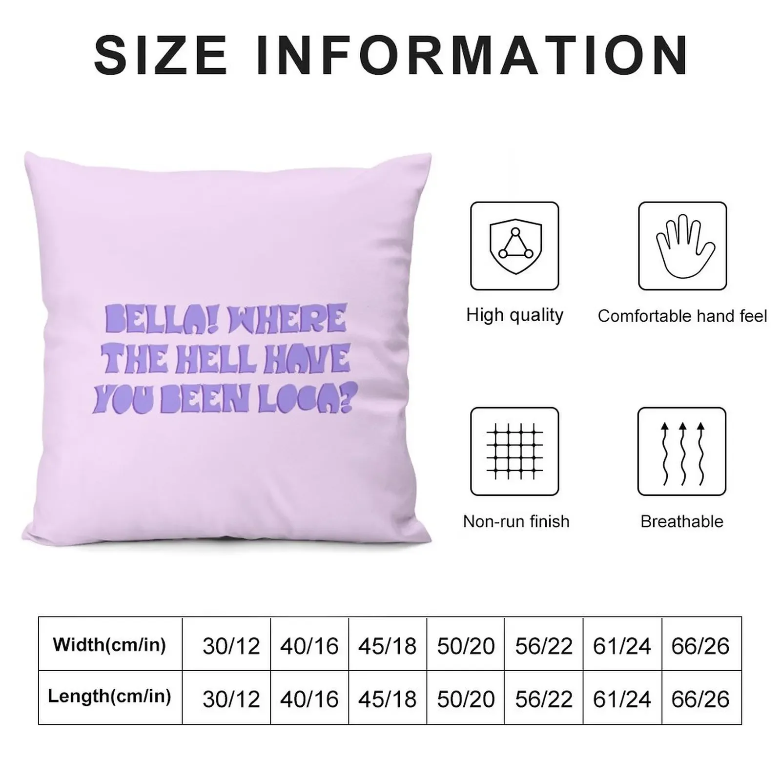 bella! where have you been loca? Throw Pillow Decorative Cushions ornamental pillows pillow