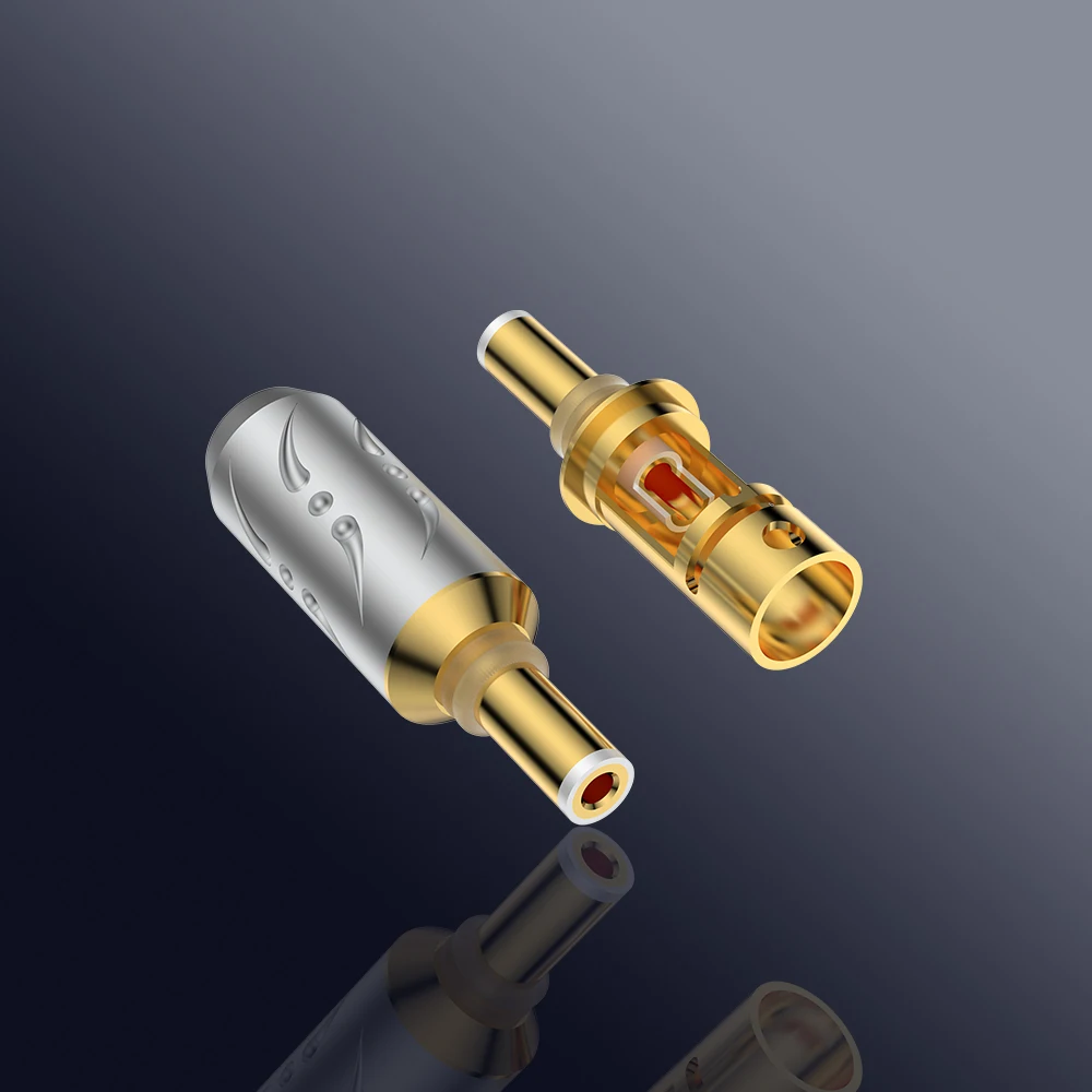 Viborg DC2.5 DC21 5.5 / 2.1mm 2.5mm Gold-plated DC power plug For HIFI Audio DC Barrel plug