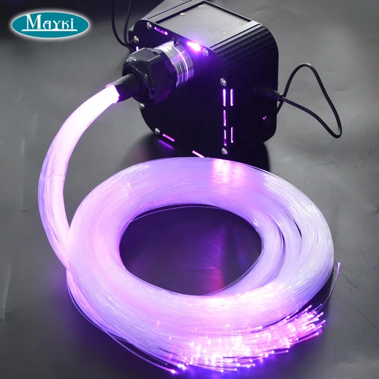 50W DMX Control Twinkle Fiber Optic Ceiling Stars Light Kit with 800 1000 1250 Points Strands RGBW Light Engine for Cinema