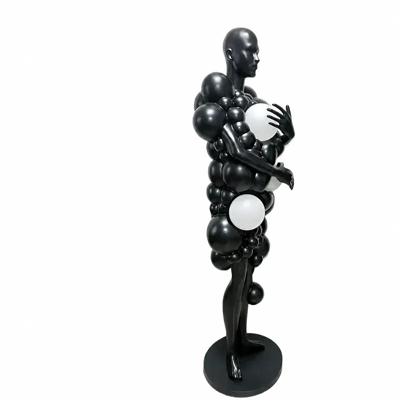New Modern Art Abstract Bubble Figure Sculpture Ornament for Living Room Stair Creative Home Crafts Decor