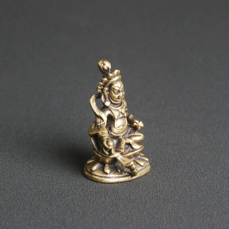 Brass Huang Caishen desktop ornaments religious statues Tibetan Buddha hand crafts old